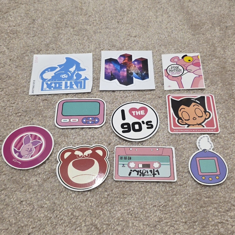 Cute Stickers - Gaming, Cartoon, Retro, 80s, 90s, 2000s, Etc.